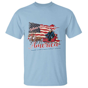 Christmas Trump T Shirt Believe In The Magic Of America Make Christmas Great Again TS09 Light Blue Print Your Wear