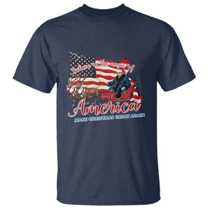 Christmas Trump T Shirt Believe In The Magic Of America Make Christmas Great Again TS09 Navy Print Your Wear