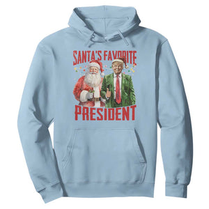 Christmas Trump Hoodie Santa's Favorite President TS09 Light Blue Print Your Wear