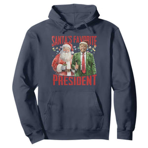 Christmas Trump Hoodie Santa's Favorite President TS09 Navy Print Your Wear