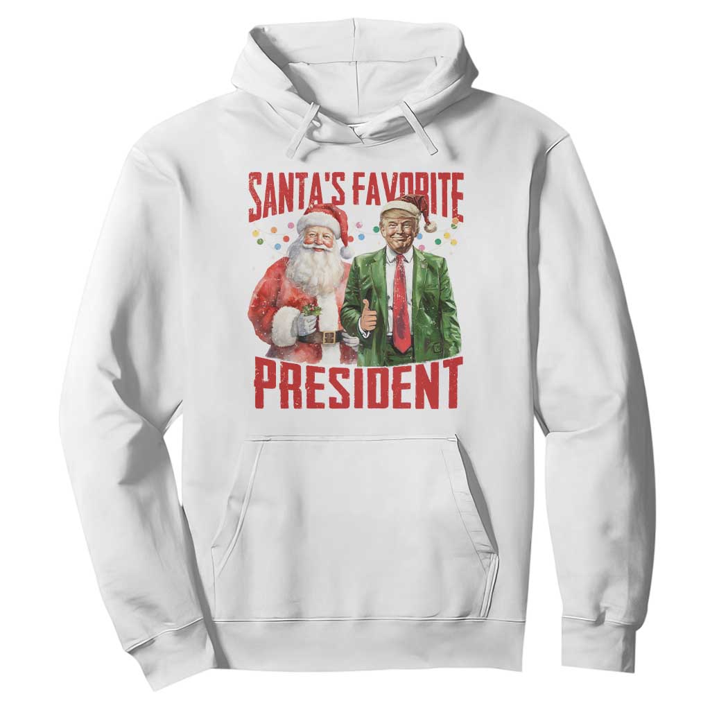 Christmas Trump Hoodie Santa's Favorite President TS09 White Print Your Wear