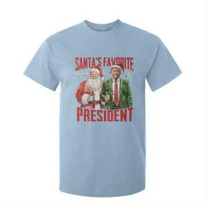 Christmas Trump T Shirt For Kid Santa's Favorite President TS09 Light Blue Print Your Wear