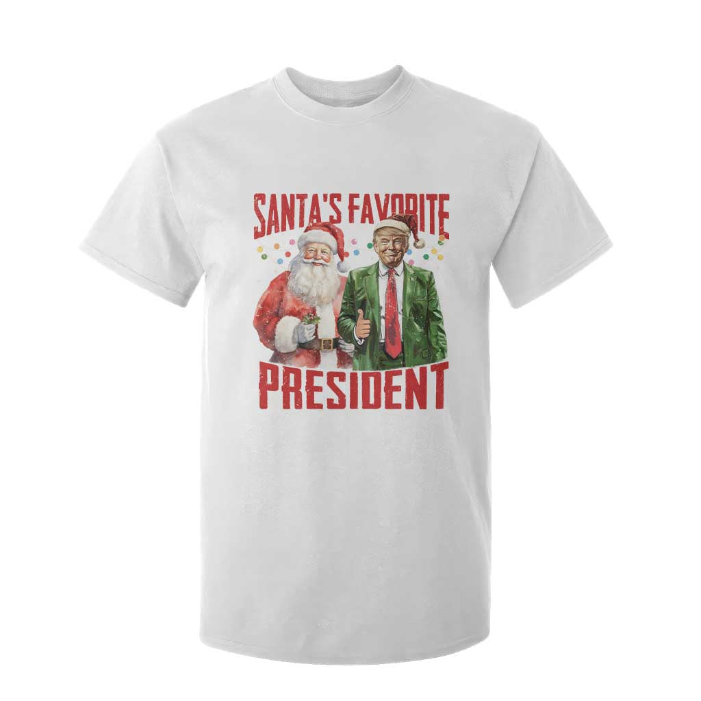 Christmas Trump T Shirt For Kid Santa's Favorite President TS09 White Print Your Wear