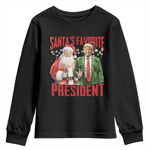 Christmas Trump Youth Sweatshirt Santa's Favorite President TS09 Black Print Your Wear