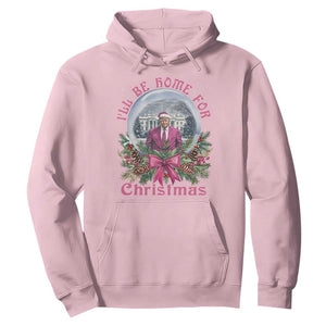 Christmas Trump Hoodie I'll Be Home For Christmas Coquette TS09 Light Pink Print Your Wear