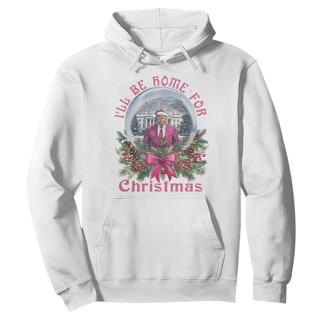 Christmas Trump Hoodie I'll Be Home For Christmas Coquette TS09 White Print Your Wear