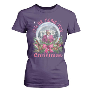 Christmas Trump T Shirt For Women I'll Be Home For Christmas Coquette TS09 Purple Print Your Wear