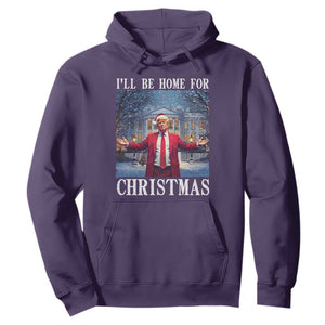 Christmas Trump Hoodie I'll Be Home For Christmas TS09 Purple Print Your Wear