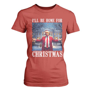 Christmas Trump T Shirt For Women I'll Be Home For Christmas TS09 Red Print Your Wear