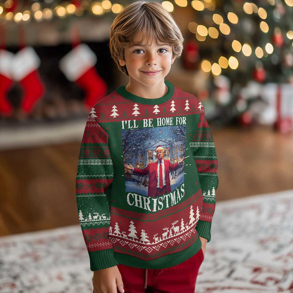 Xmas Trump Ugly Christmas Sweater I'll Be Home For Christmas TS09 Christmas Print Your Wear