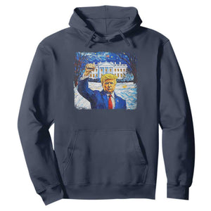 Trump 2024 Hoodie Christmas Starry Night Vincent Van Gogh TS09 Navy Print Your Wear