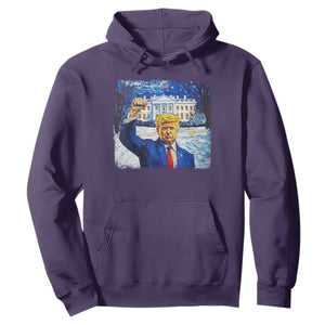 Trump 2024 Hoodie Christmas Starry Night Vincent Van Gogh TS09 Purple Print Your Wear