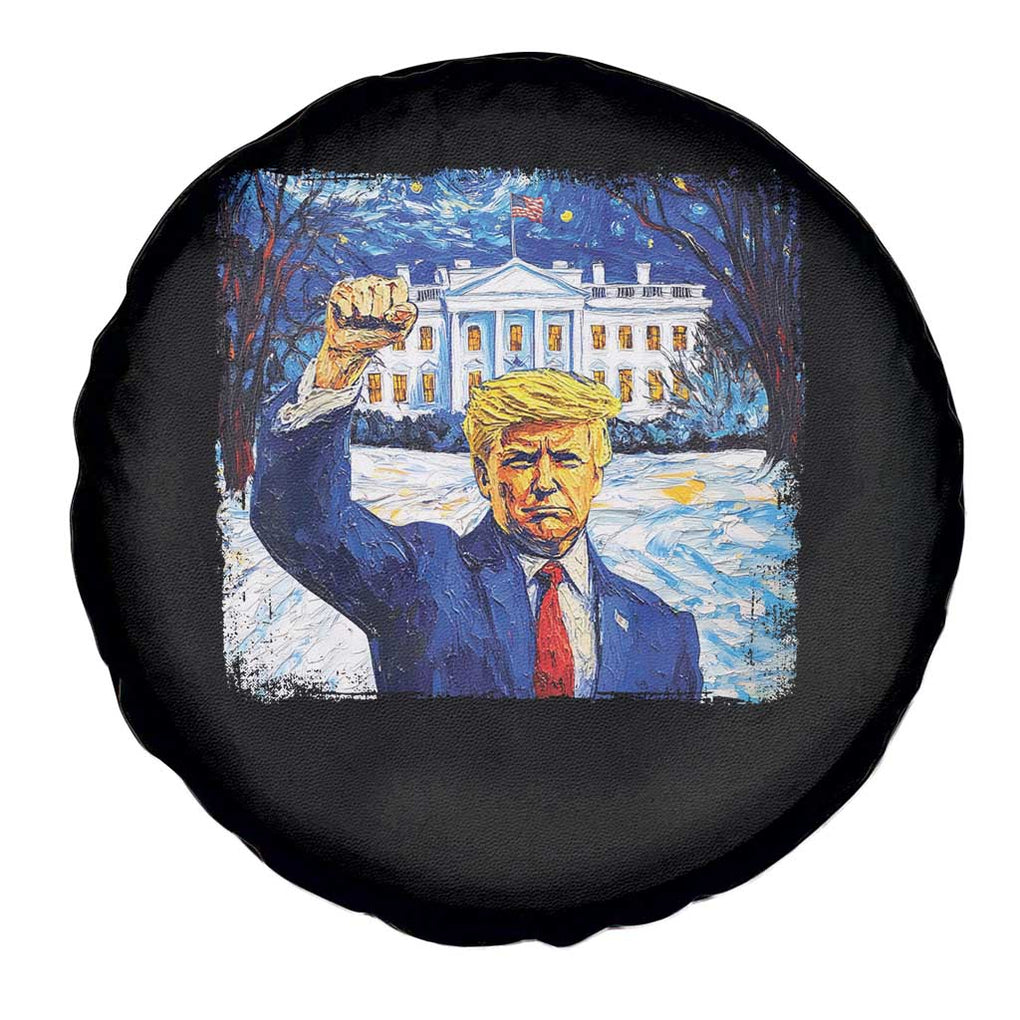 Trump 2024 Spare Tire Cover Christmas Starry Night Vincent Van Gogh TS09 Print Your Wear
