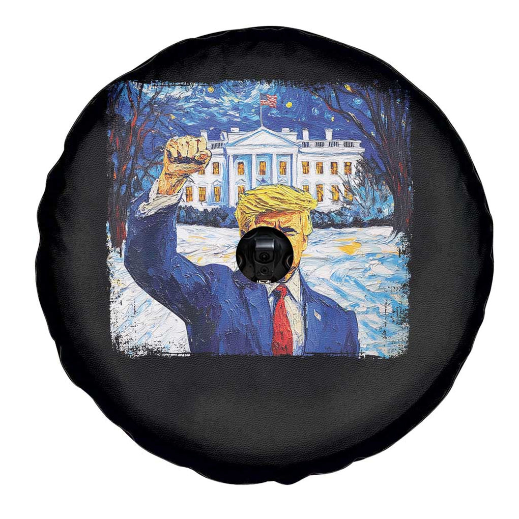 Trump 2024 Spare Tire Cover Christmas Starry Night Vincent Van Gogh TS09 Print Your Wear