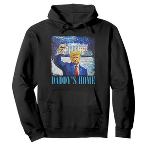 Trump 2024 Hoodie Daddy's Home Starry Night Christmas TS09 Black Print Your Wear