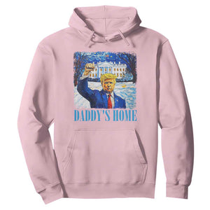 Trump 2024 Hoodie Daddy's Home Starry Night Christmas TS09 Light Pink Print Your Wear