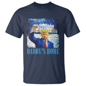 Trump 2024 T Shirt Daddy's Home Starry Night Christmas TS09 Navy Print Your Wear