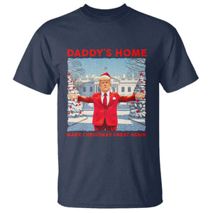 Christmas Trump T Shirt Daddy's Home Make Christmas Great Again TS09 Navy Print Your Wear