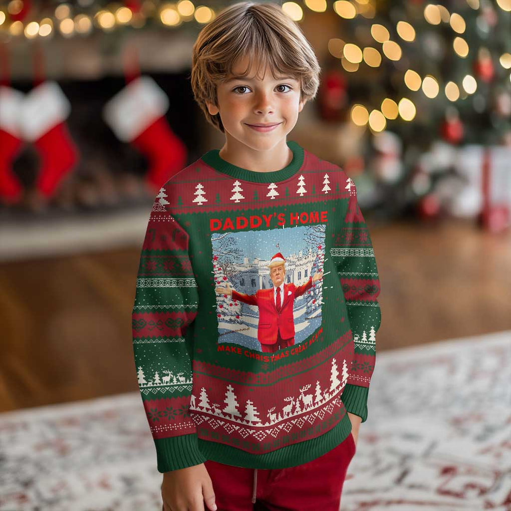 Xmas Trump Ugly Christmas Sweater Daddy's Home Make Christmas Great Again TS09 Christmas Print Your Wear