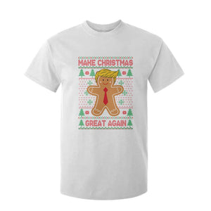 Funny Christmas Trump T Shirt For Kid Gingerbread Trump Make Christmas Great Again TS09 White Print Your Wear