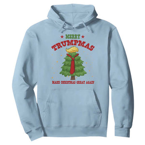 Christmas Trump Hoodie Merry Trumpmas Make Christmas Great Again TS09 Light Blue Print Your Wear