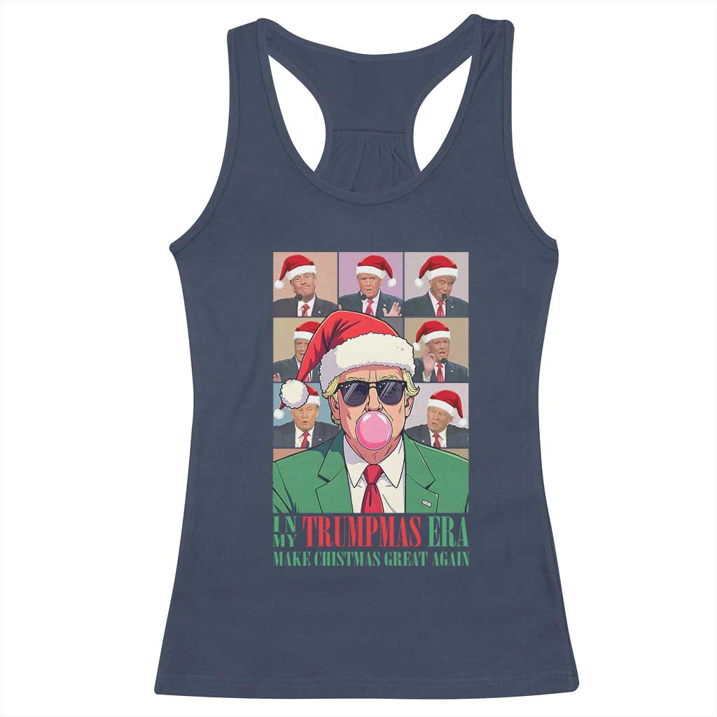 Christmas Trump Racerback Tank Top Trump Era Make Christmas Great Again TS09 Navy Print Your Wear