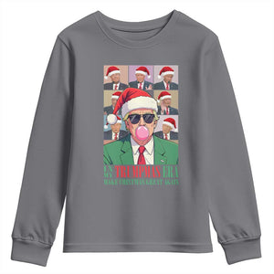 Christmas Trump Youth Sweatshirt Trump Era Make Christmas Great Again TS09 Charcoal Print Your Wear