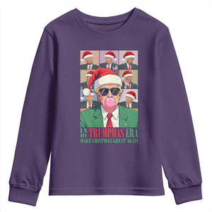 Christmas Trump Youth Sweatshirt Trump Era Make Christmas Great Again TS09 Purple Print Your Wear