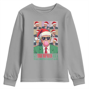 Christmas Trump Youth Sweatshirt Trump Era Make Christmas Great Again TS09 Sport Gray Print Your Wear