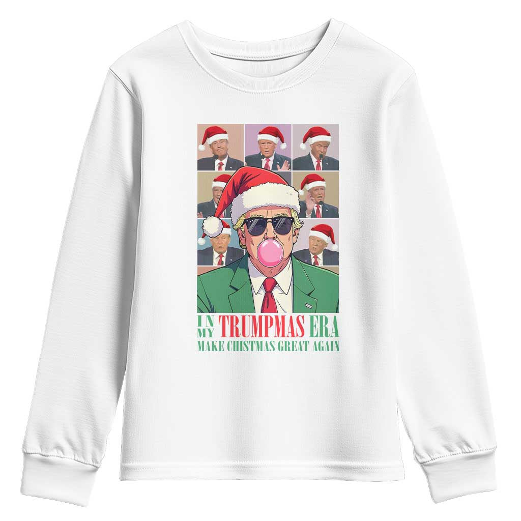 Christmas Trump Youth Sweatshirt Trump Era Make Christmas Great Again TS09 White Print Your Wear