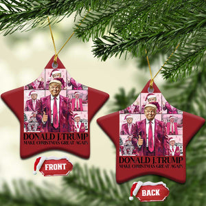 Xmas Trump Christmas Ornament Pink Trump Era Make Christmas Great Again TS09 Star Red Print Your Wear