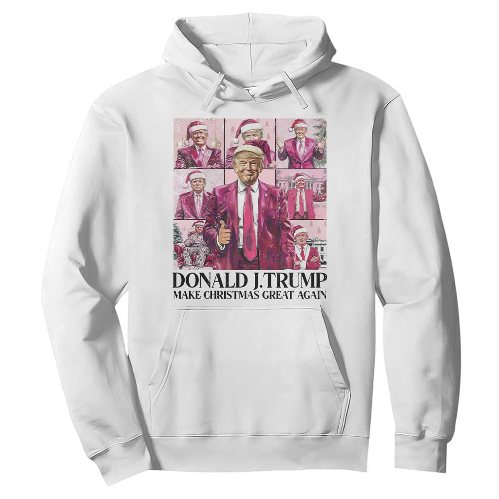 Christmas Trump Hoodie Pink Trump Era Make Christmas Great Again TS09 White Print Your Wear