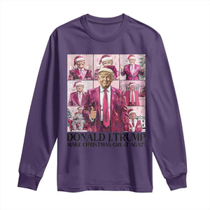 Christmas Trump Long Sleeve Shirt Pink Trump Era Make Christmas Great Again TS09 Purple Print Your Wear