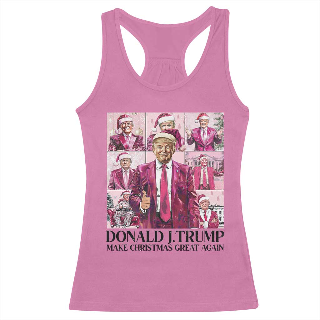 Christmas Trump Racerback Tank Top Pink Trump Era Make Christmas Great Again TS09 Azalea Print Your Wear