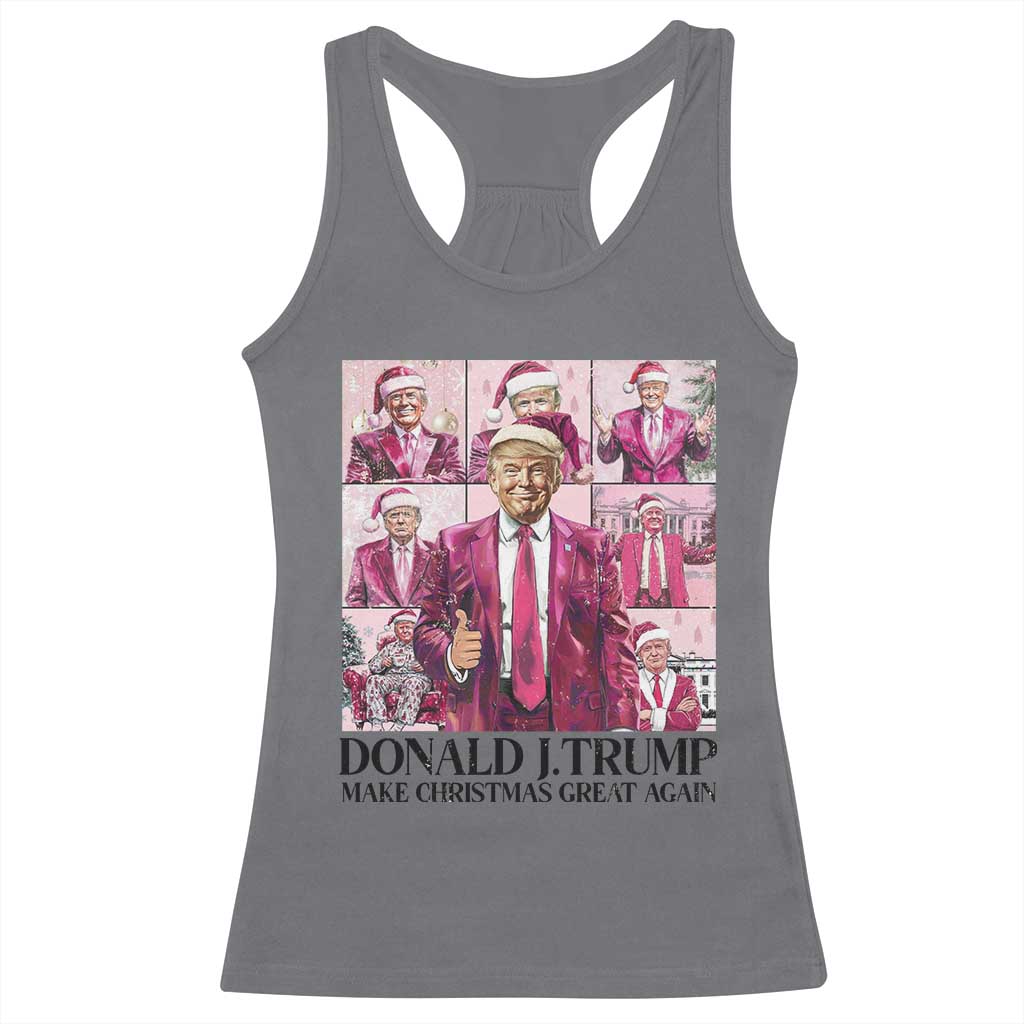 Christmas Trump Racerback Tank Top Pink Trump Era Make Christmas Great Again TS09 Charcoal Print Your Wear