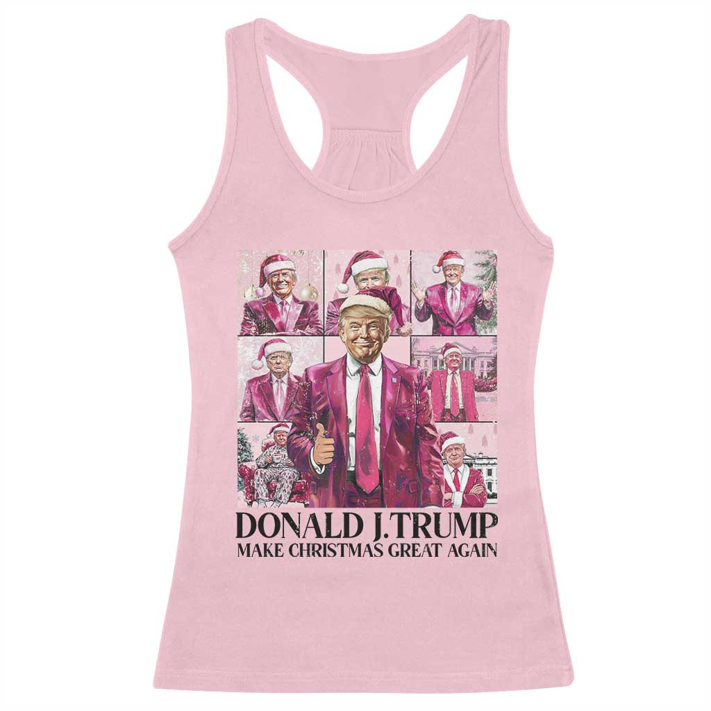 Christmas Trump Racerback Tank Top Pink Trump Era Make Christmas Great Again TS09 Light Pink Print Your Wear