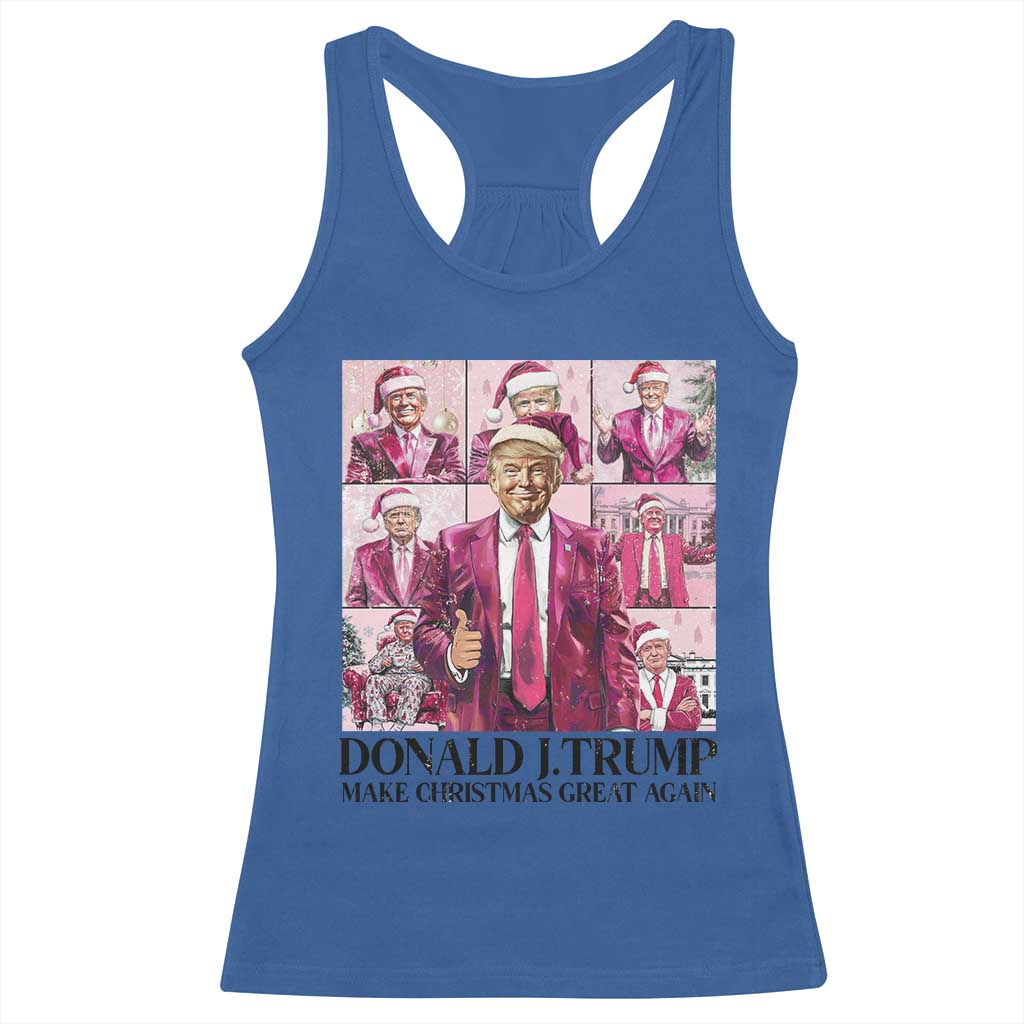 Christmas Trump Racerback Tank Top Pink Trump Era Make Christmas Great Again TS09 Royal Blue Print Your Wear