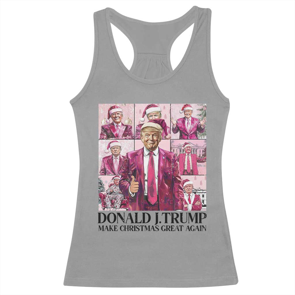 Christmas Trump Racerback Tank Top Pink Trump Era Make Christmas Great Again TS09 Sport Gray Print Your Wear