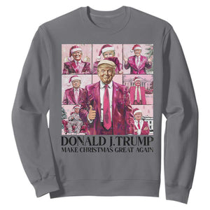 Christmas Trump Sweatshirt Pink Trump Era Make Christmas Great Again TS09 Charcoal Print Your Wear