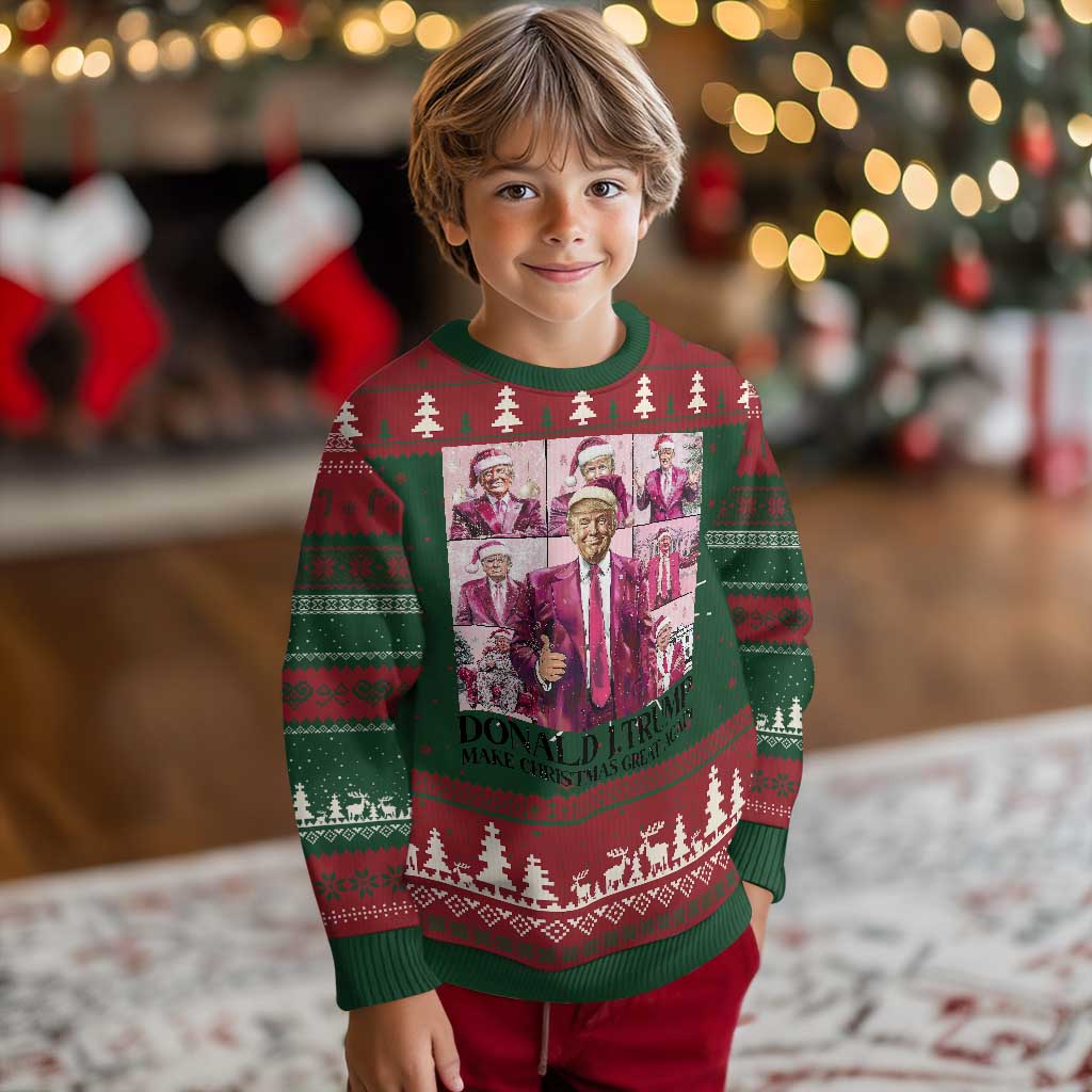 Xmas Trump Ugly Christmas Sweater Pink Trump Era Make Christmas Great Again TS09 Christmas Print Your Wear