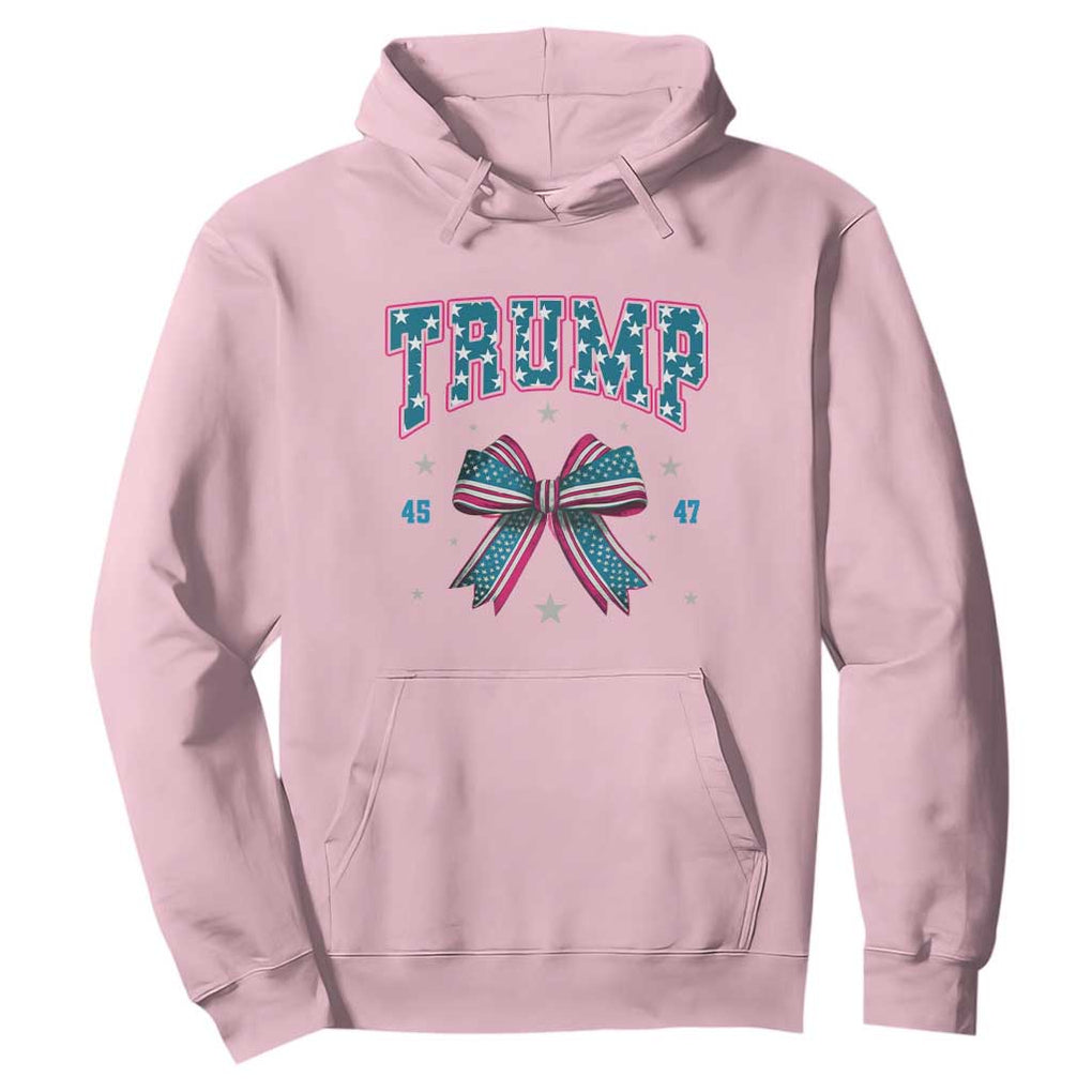 Trump 2024 Hoodie Coquette Bow Trump Girl 45 47 TS09 Light Pink Print Your Wear