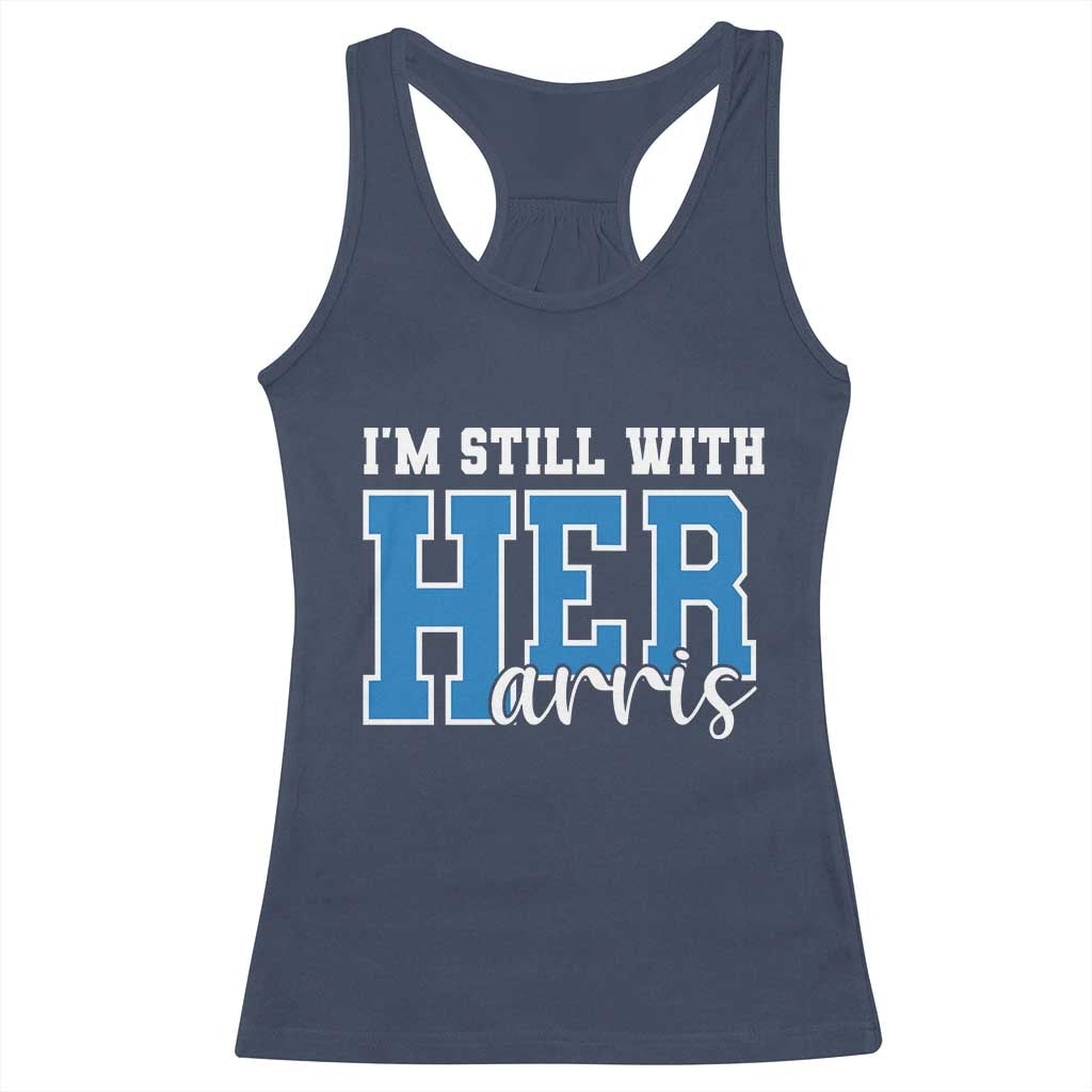 Kamala Supporter Racerback Tank Top I'm Still With Her Harris TS09 Navy Print Your Wear