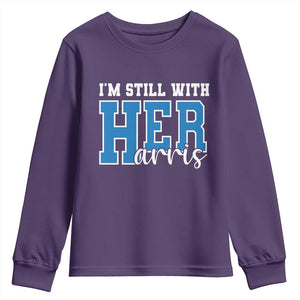 Kamala Supporter Youth Sweatshirt I'm Still With Her Harris TS09 Purple Print Your Wear