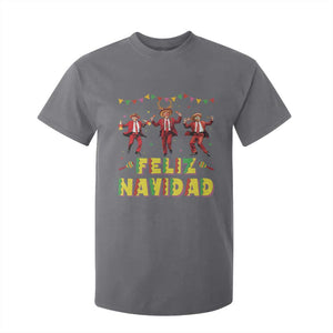 Funny Mexico Xmas Trump T Shirt For Kid Feliz Navidad Trump Dancing TS09 Charcoal Print Your Wear