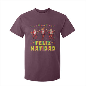 Funny Mexico Xmas Trump T Shirt For Kid Feliz Navidad Trump Dancing TS09 Maroon Print Your Wear