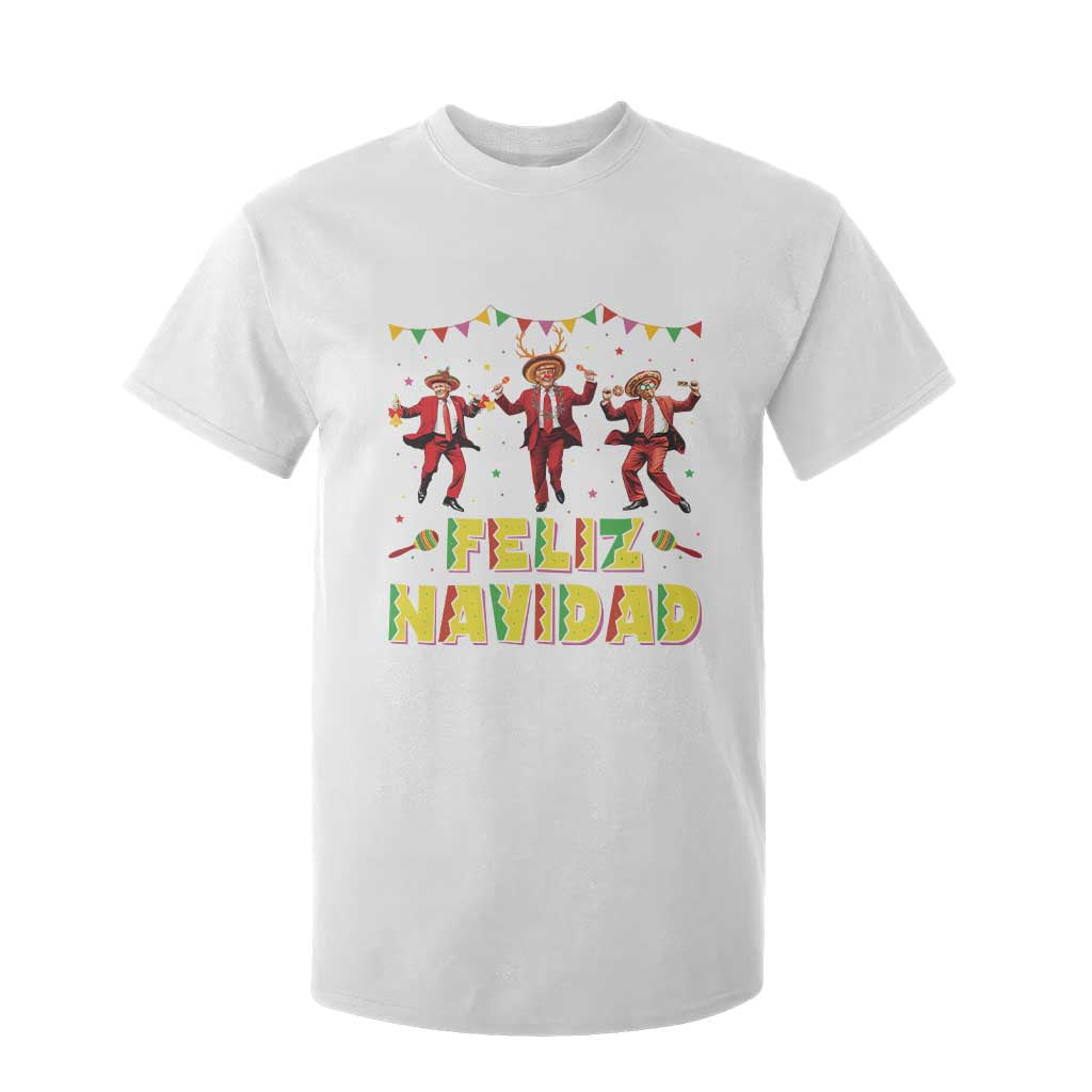 Funny Mexico Xmas Trump T Shirt For Kid Feliz Navidad Trump Dancing TS09 White Print Your Wear
