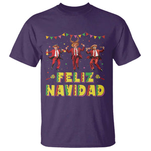 Funny Mexico Xmas Trump T Shirt Feliz Navidad Trump Dancing TS09 Purple Print Your Wear