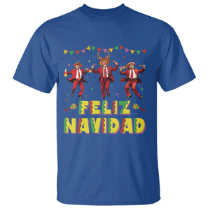 Funny Mexico Xmas Trump T Shirt Feliz Navidad Trump Dancing TS09 Royal Blue Print Your Wear