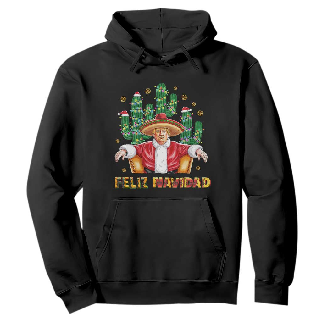 Funny Mexico Xmas Trump Hoodie Feliz Navidad Trump Santa TS09 Black Print Your Wear
