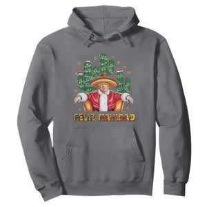 Funny Mexico Xmas Trump Hoodie Feliz Navidad Trump Santa TS09 Charcoal Print Your Wear